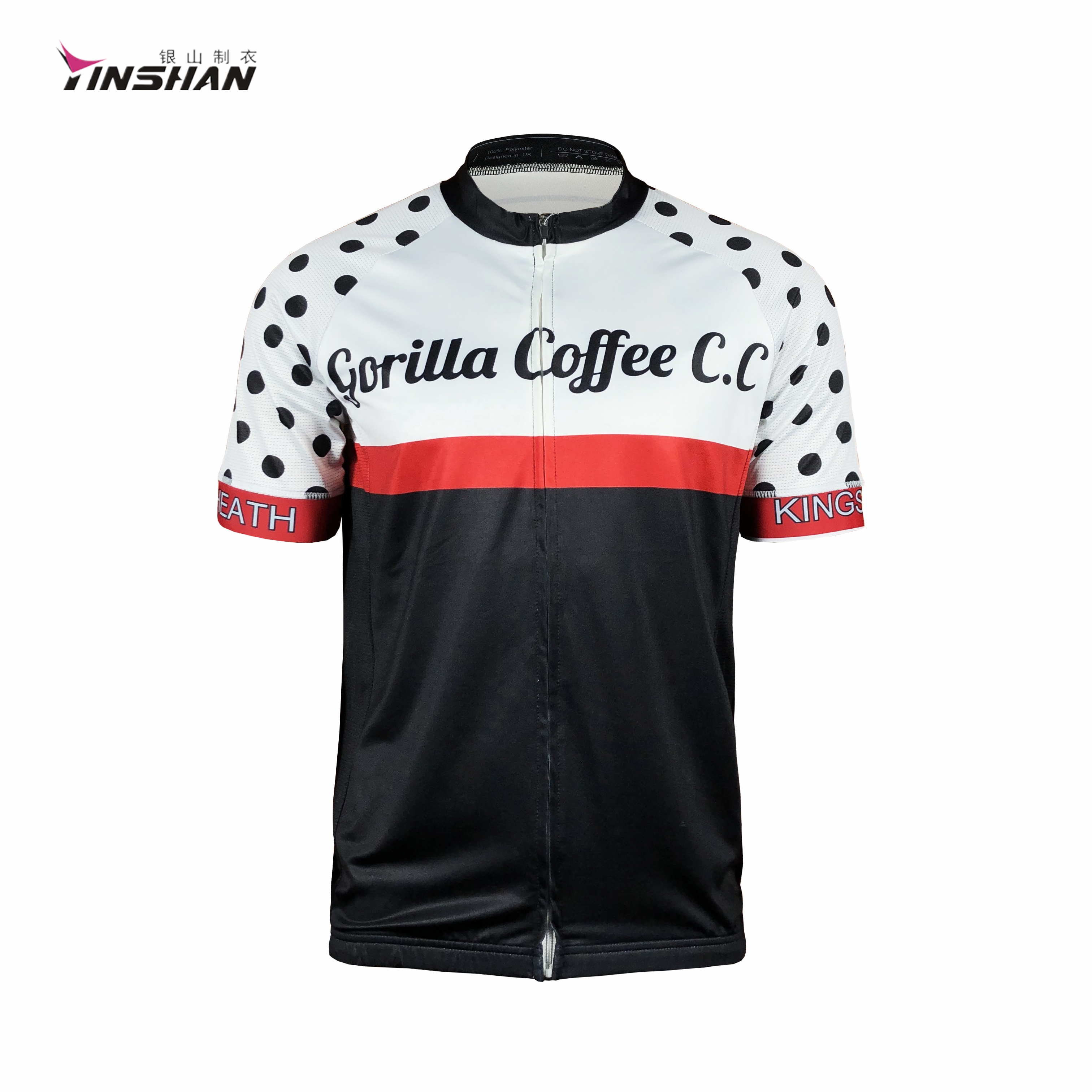 Breathable Men's Short Sleeve Teamwear Club Cycling Jersey with Custom Logo Printing
