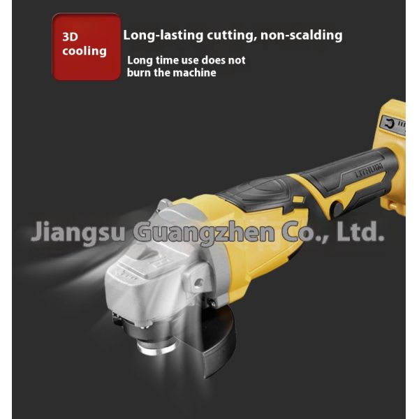 Compact and Rechargeable Brushless Angle Grinder with Multi-Function Polishing and Cutting Capabilities