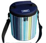 Cylindric Insulated Cooler Bags , Portable Wine Cooler Bag Top Round Zipper