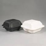 Biodegradable food container disposable take away cornstarch clamshell food