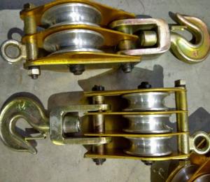 China Double Wheel Tower Erection Tools Aluminium Alloy Side Panel Snatch Block wholesale