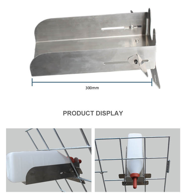 Dairy Farms Stainless Steel Calf Feeding Bottle Holder for Fence