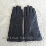 Ladies Hair Sheepskin Leather Touch Screen Nappa Gloves