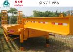 40 Tons 3 Axles Low Bed Trailer High Tensile Steel Material With Spring