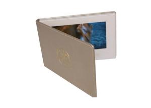 China Presentation Gift LCD Video Business Cards With USB Cable Rechargeable Battery wholesale