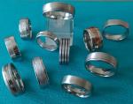 7mm Brushed Finish Flat Surface Cobalt Chrome Ring Pipe Cut Wedding Band Ring