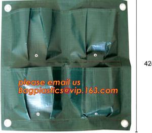 China Pockets Felt Vertical Wall Garden Planter Hanging Growing Bag for Flower Vegetable,Plant Hangers Felt Flower Growing Bag wholesale