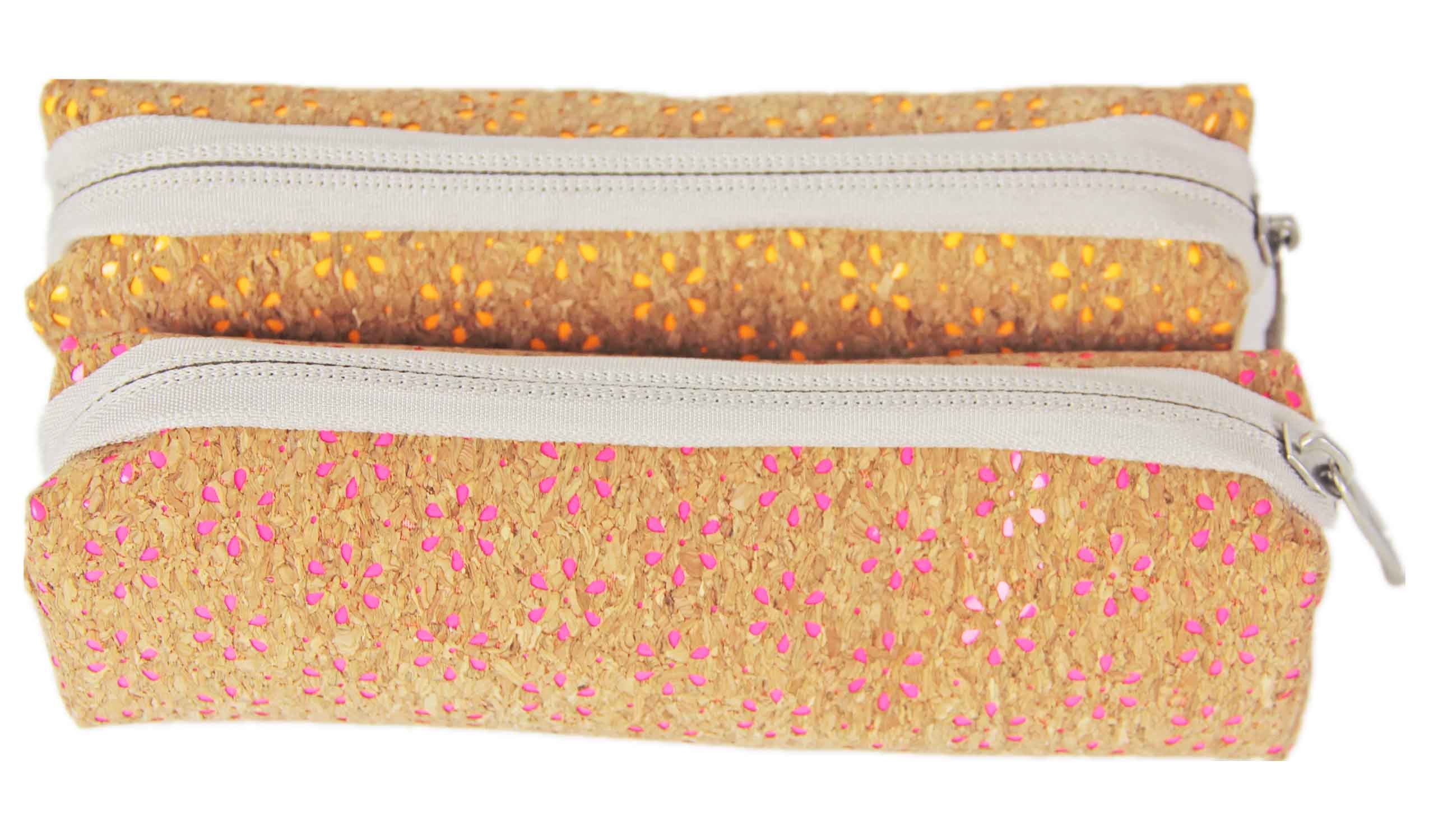 18.5*4.5cm Lightweight Cork Pencil Case With Flower Hollow Carved Pattern