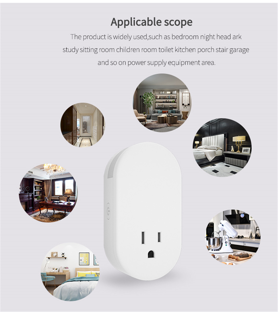 GDKES Wi-Fi 16A US Smart Plug with Dimmable Night Light