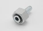 Steel High Pressure Hose Connector , Metric Female 24 Degree Cone O - ring