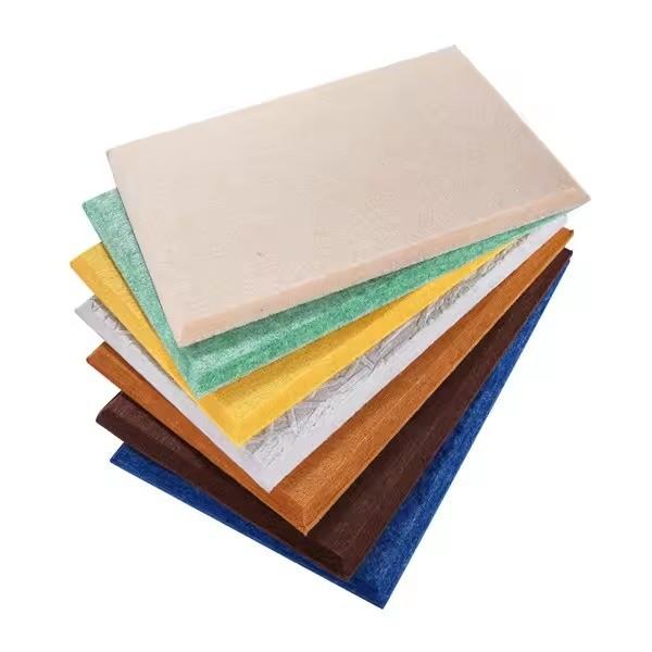 Best price polyester fiber hexagon acoustic panel insulation fire retardant