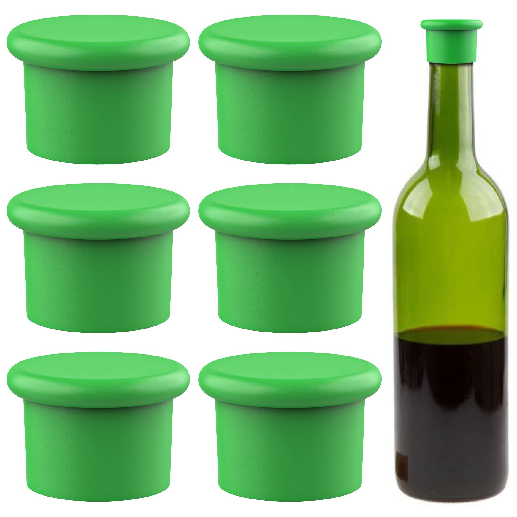 Silicone Wine Stoppers Reusable Beer Bottle Cover Wine Bottle Stopper Wine Saver Wine Gifts Sealer Covers Easy To Clean
