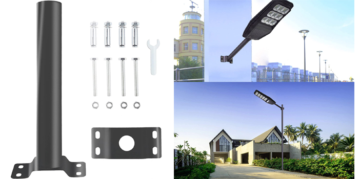 Outdoor Light Fixtures Arm Mounting Bracket for Parking Lot Lights Shoebox Light