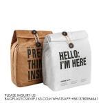 Brown Durable Waterproof Coated Dupont Paper Thermal Bag Insulated Lunch Cooler