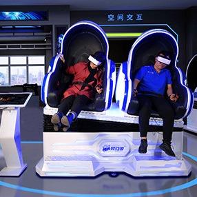 China Pink Lighting VR Egg Chair 2 Seats 9D VR Cinema Simulator wholesale