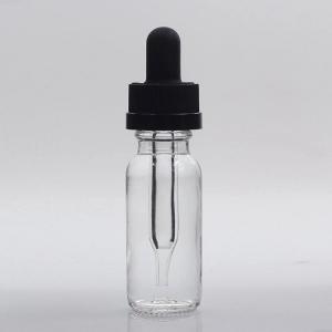 China 15ml Boston Glass Bottles Clear Round Color Logo Customized For Massage Oil on sale