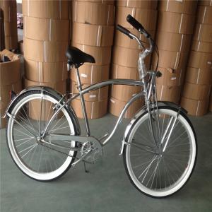 China 1.8m Length 160kg Load Capacity 26 Inch Chrome Single Speed Men's Beach Cruiser Bicycle wholesale