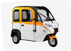 China Smart Enclosed Electric Tricycle 1200 W 3 Wheels With Adjustable Seat Cabin wholesale