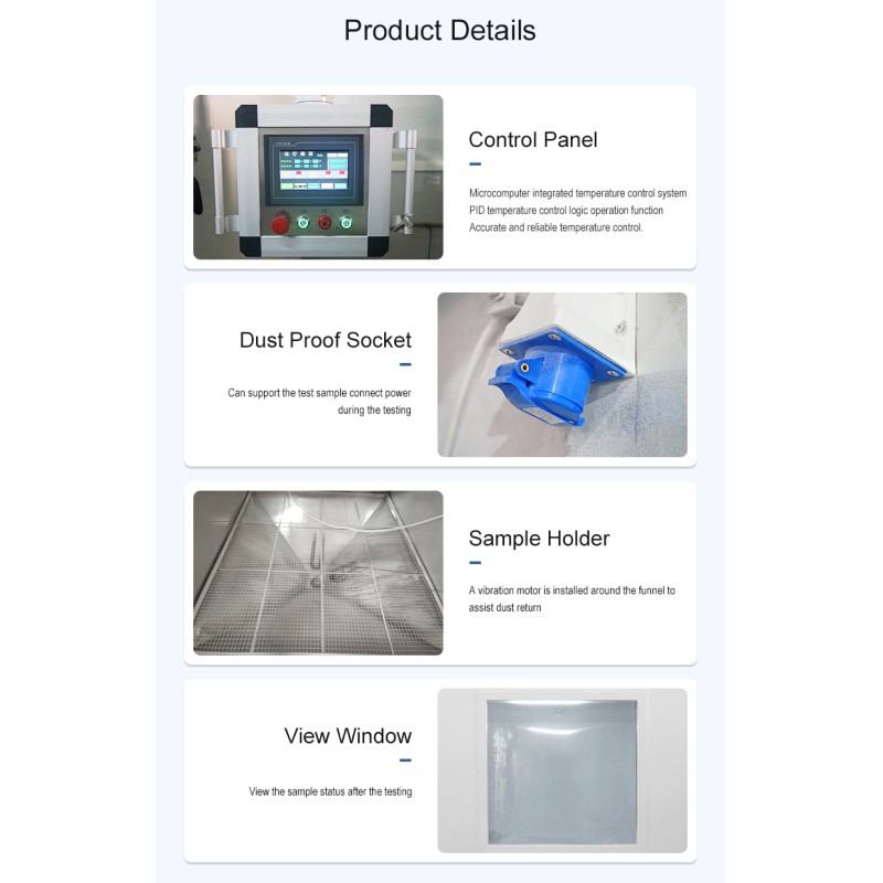 IP5X & 6X Programmable Vacuum Sand and Dust test Chamber Environmental Test Chamber Dust-proof Testing for Electronics