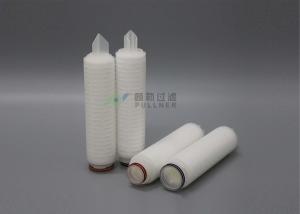 China Optional Length Air Gas Filter Cartridge , Sterile PTFE Pleated Filters wholesale