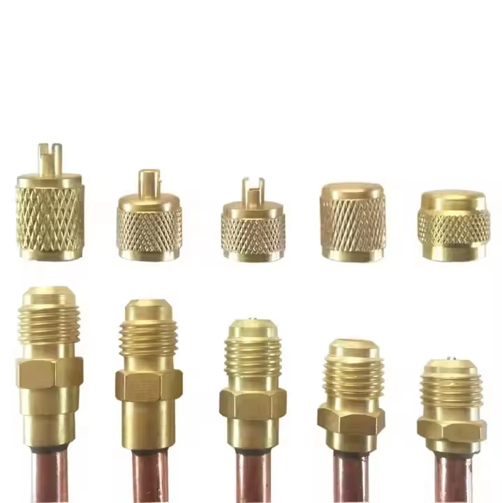 New Copper Charging Access Valve Check Valve 1/8 3/16 1/4 5/16 3/8 Sizes for Air Conditioner