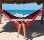 Beautiful Double Person Large Mayan Hammock Hand Woven For Outdoor Beach Red