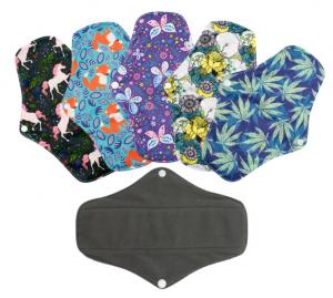 China Washable Organic Reusable Sanitary Pads Safe Heavy Flow Multi Color High Breathability wholesale