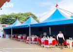 5x5m Mobile Garden Pagoda Gazebo Tents Spring Top Tent for Cameroon