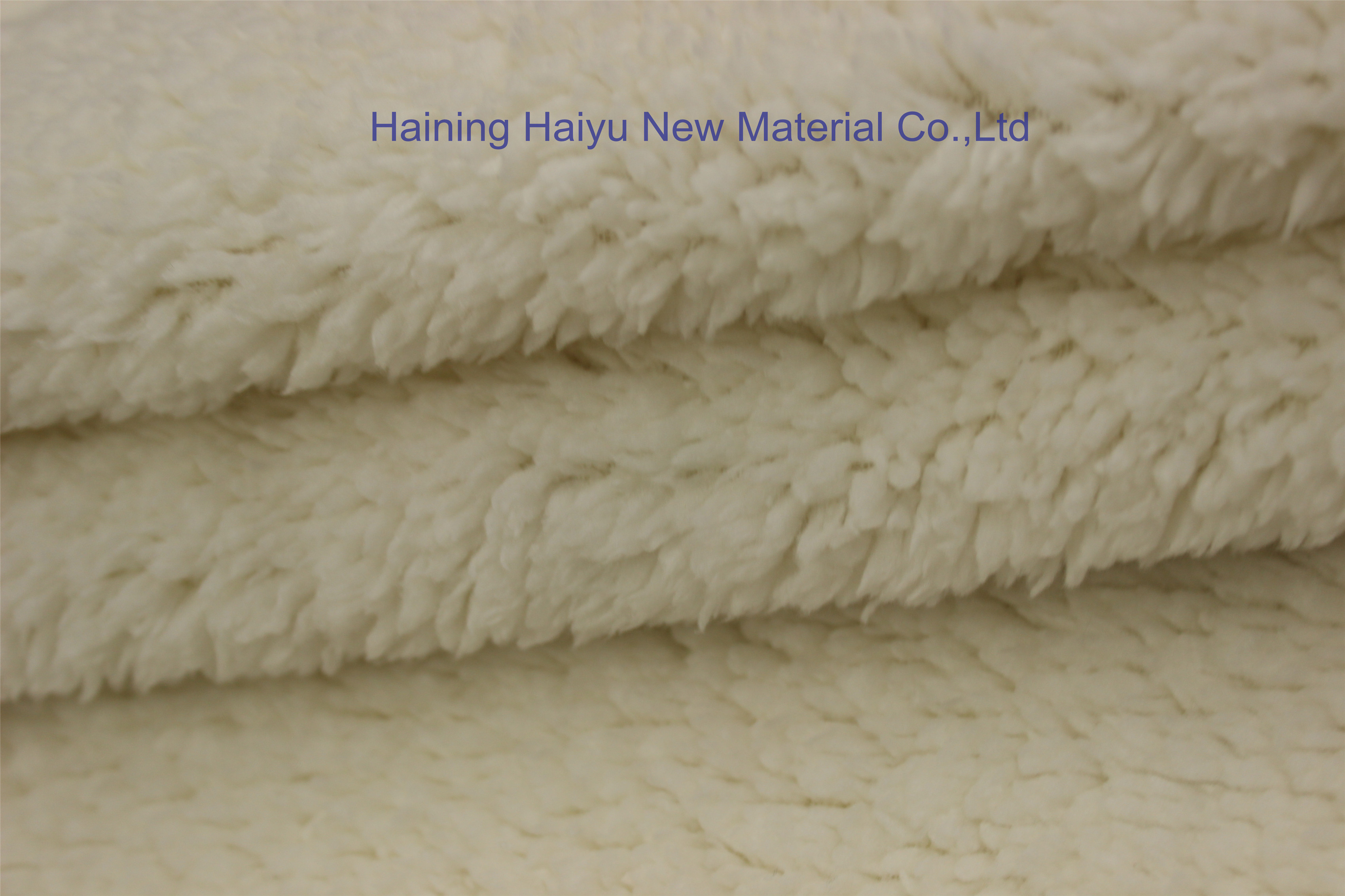 Double side 100% Polyester 240gsm Sherpa Fleece Fabric For Garment Or Blanket
