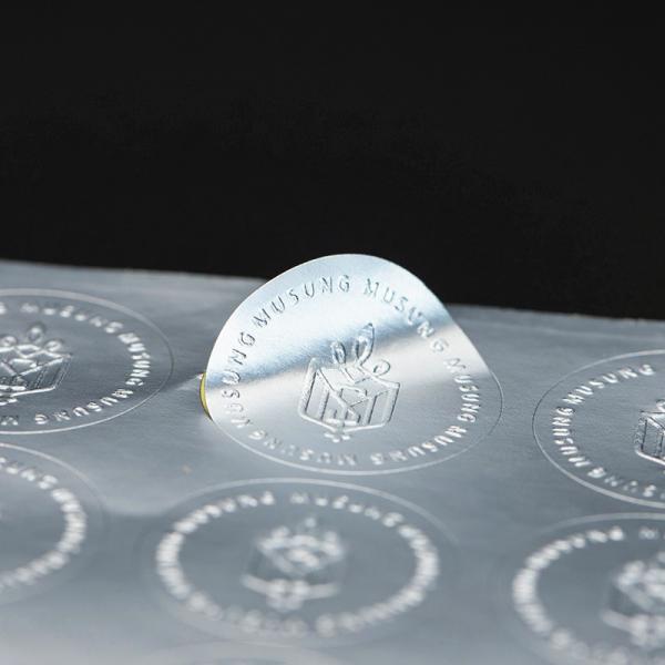 Waterproof Embossing CMYK 3D Logo Label Stickers For Cosmetics