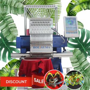 China 15 needles 450*650mm single head home/commercial/industrial computerised embroidery machine for cap t-shirt flat 3d wholesale