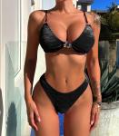 Red Ruffles Swimming Suits Bikini Sexy Black Comfortable The New Type In Stock