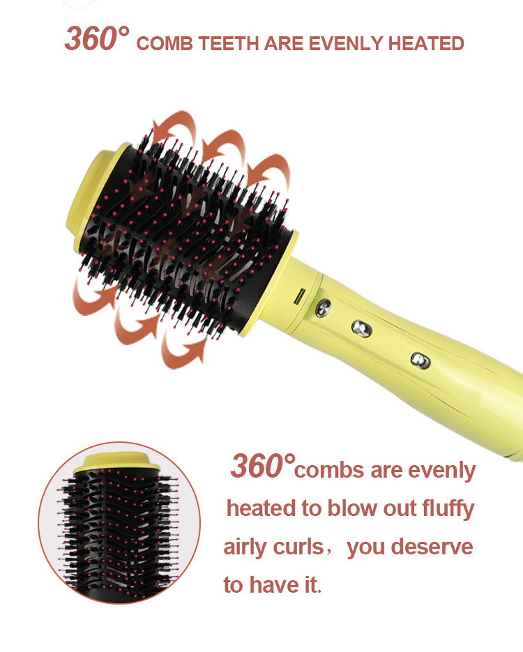 1000 Watt Electric Hair Brush Dryer , 110/240V One Step Hair Dryer Volumizer