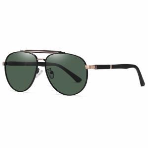 China HD Polarized Round Metal Sunglasses Driving Anti Glare Sunglasses 61mm Lens wholesale