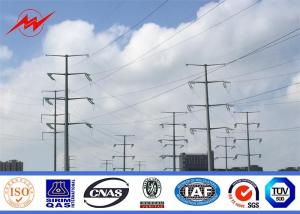 China 110KV Double Circuit Electrical Power Pole , High Mast Steel Utility Poles wholesale