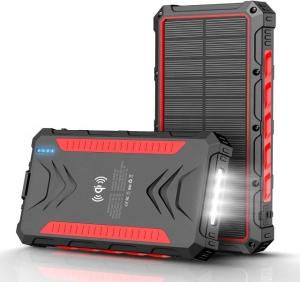China 30000mAh Solar Charger Power Bank 36000mah Solar Power Bank 133.2W Wireless Charging wholesale
