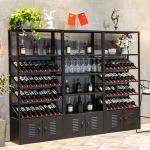 Modern Luxury Metal Wine Display Shelf Black MQ-S005 For Storing Wine
