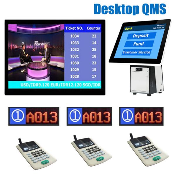 Bank/Hospital/Clinic Service Counter Table Desktop 15.6 inch Wireless Queue