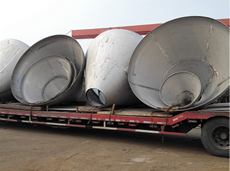 Pressure Vessel Heads Carbon Steel Cold Pressing Dish Conical Tank End Conical Head