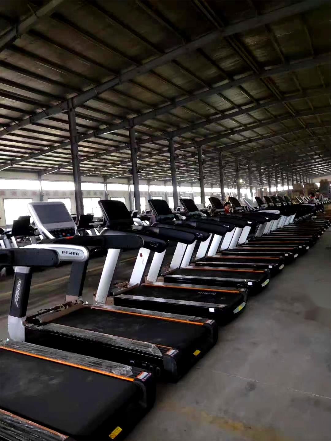 Commercial Folding Running Machine Treadmill Indoor Cardio Training Fitness Equipment with Wood Material for Home Use