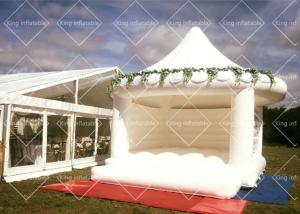 China Outdoor White 4x3.5m Carousel Inflatable Bouncy Castle For Wedding Use wholesale
