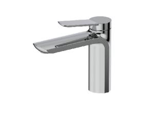 China Single Lever Black Chrome Bathroom Tap Without Pull Rod wholesale