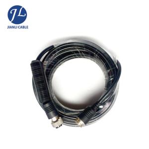 China Male To Male Rear View Camera Cable , 4 Pin Rear Backup Plug Aviation Reversing Camera Trailer Cable wholesale