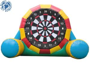 China 4.5mh Giant Inflatable Football Game / Double Sides Blow Up Soccer Dart Board wholesale