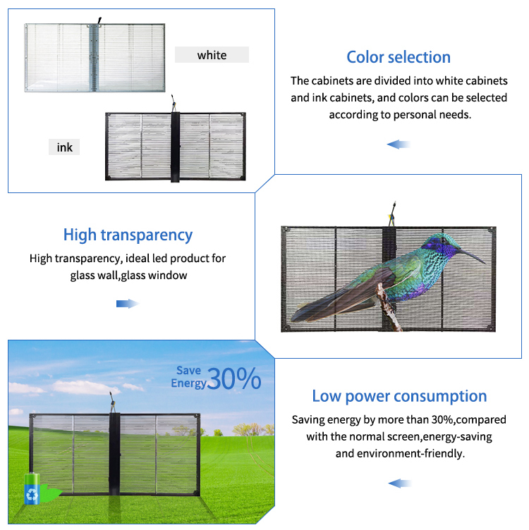 Full Color Indoor Transparent LED Screen P3.91-P7.82 Quick Installation