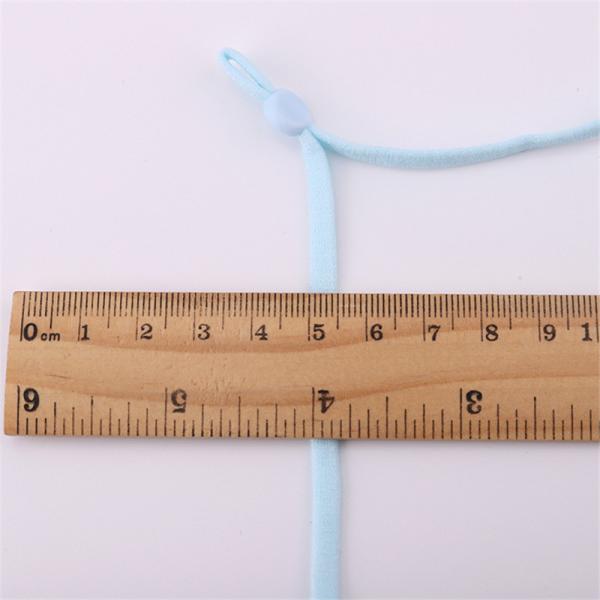 12cm length 5mm flat adjustable elastic band with buckle earloop cord for facemask earloop strap