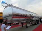 Truckman Aluminum Tank Semi Trailer , Oil Truck Tanker Three Axles 40 Cbm