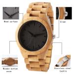 ROHS BSCI Bamboo Wooden Wrist Watch Japan Quartz Movement