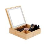 Personal Beauty Care Essential Three-Color Light Glass Mirror for Bathroom or