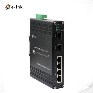 China Din Rail Mounted Industrial PoE Switch 4 Port 10/100/1000T + 2 Port 1000X wholesale